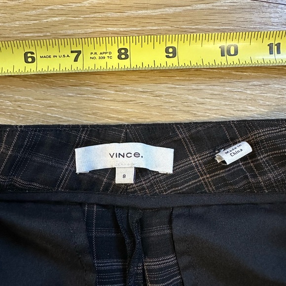 Women's Vince. Black & gray Plaid Wide Leg Pants Size 8 Baggy Dress Casual - Picture 8 of 11